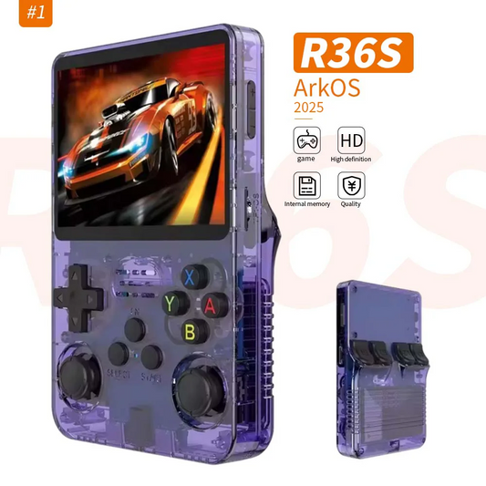 Console Rétro Portable R36S 64 Go – Écran HD 3.5" – Système Linux – 15 000+ Jeux Classiques
